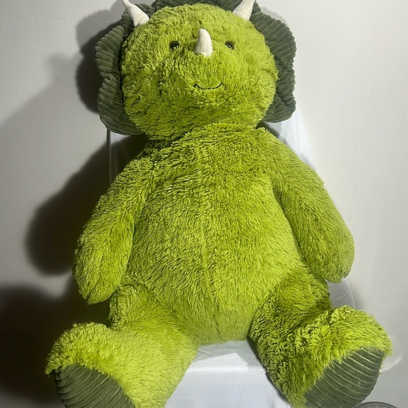 Goffa Toys Goffa Jumbo 28 In Plush Green Sitting Triceratops